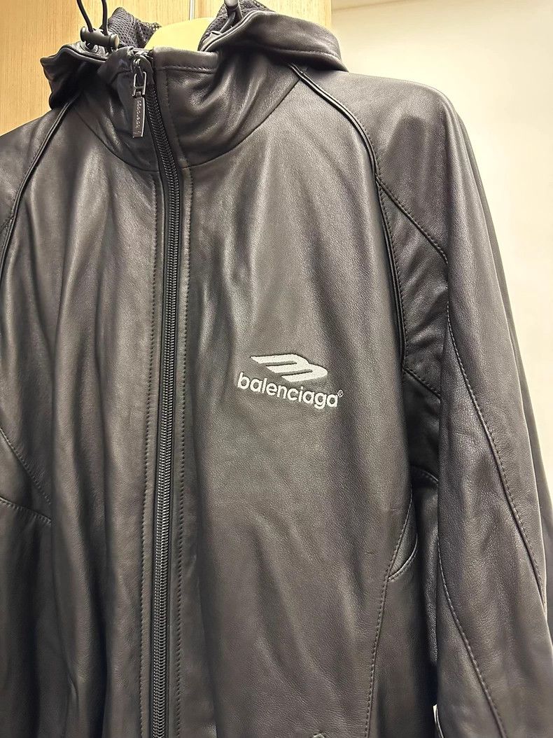 Balenciaga Balenciaga 3B Embroidered Logo Sheepskin Hooded Sports Lea Size US S / EU 44-46 / 1 - 3 Thumbnail