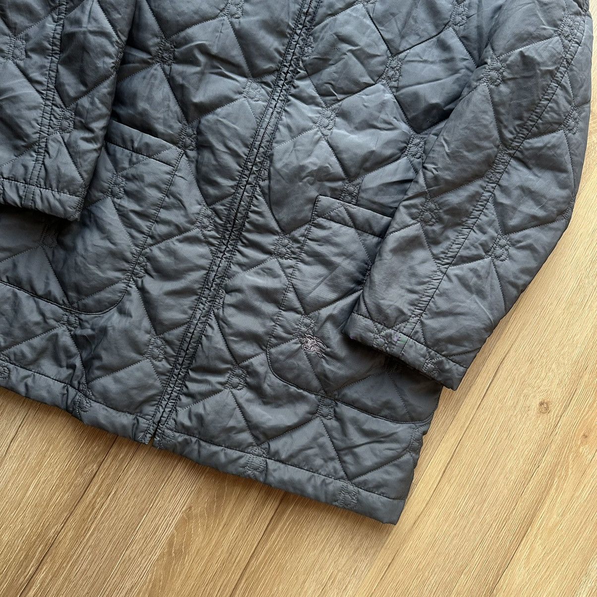 Burberry Vintage Burberry Quilted Diamond Monogram Grey Jacket Size L / US 10 / IT 46 - 5 Thumbnail