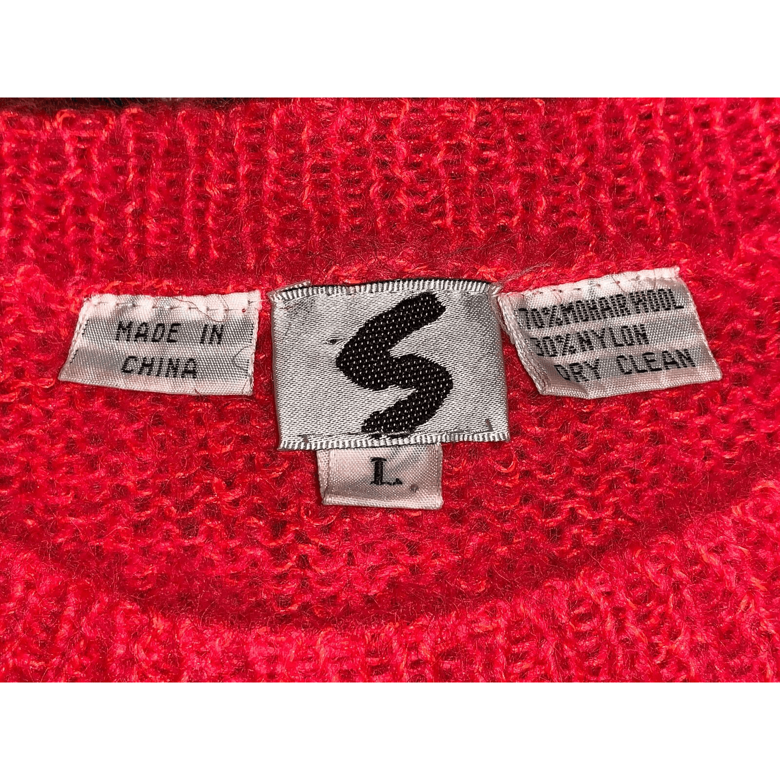 Stephen Sprouse Vtg 1980s STEPHEN SPROUSE Colorblock Red Blue Mohair Sweater Size L / US 10 / IT 46 - 9 Thumbnail