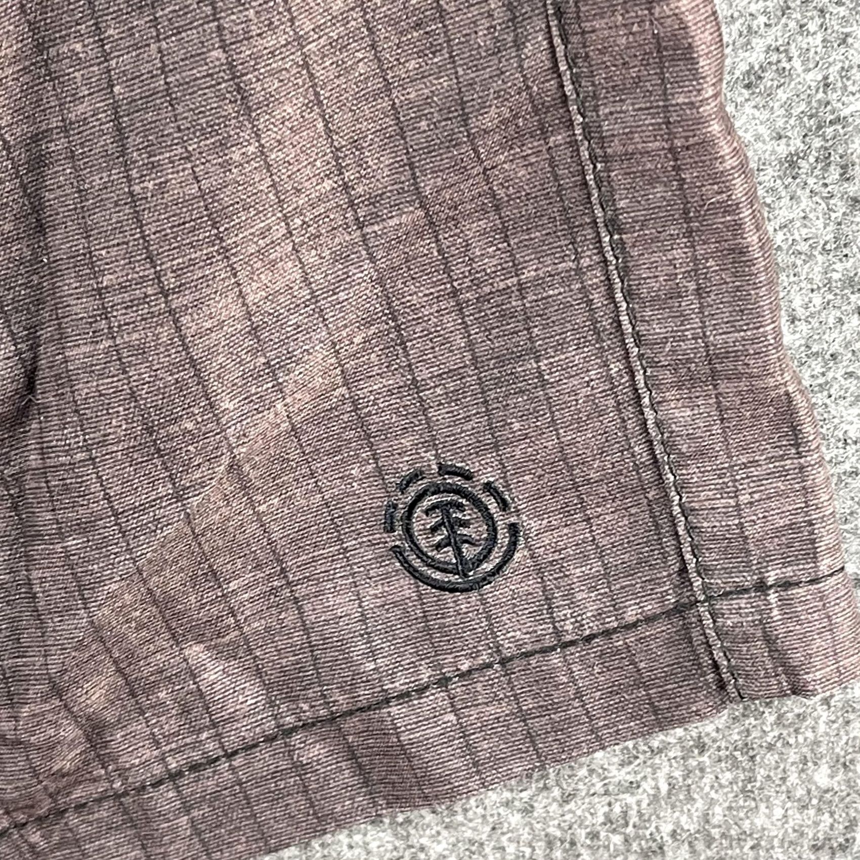 Element Element Shorts Mens 29 Brown Plaid Chino Casual Logo Polyester M256VHDE Size US 29 - 5 Thumbnail