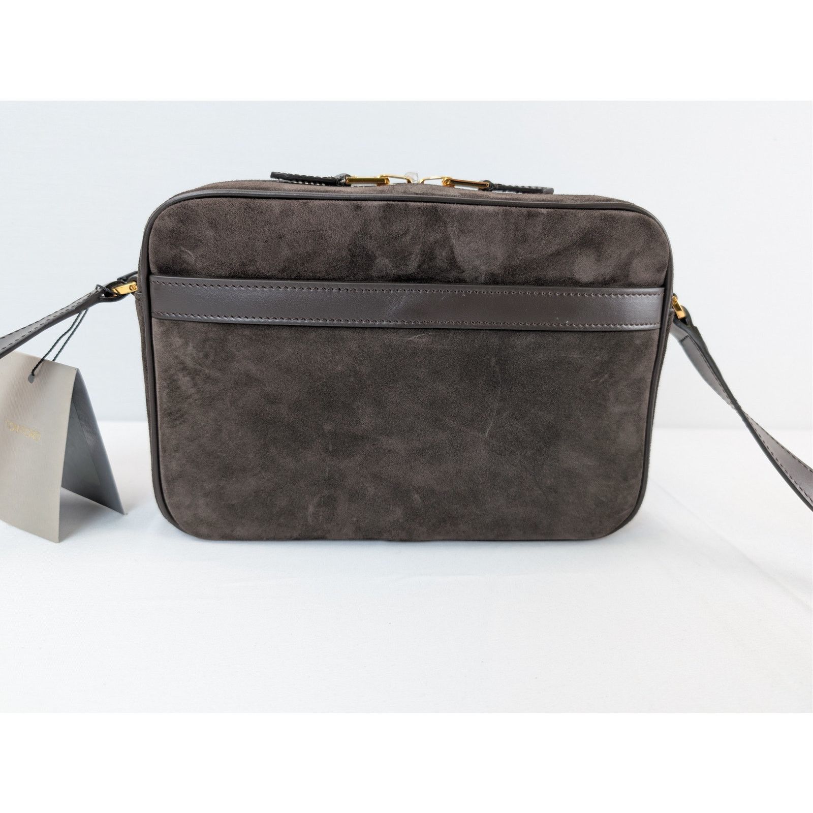 Tom Ford o1rshd1 Logo-Embossed Leather Messenger Bag in Brown Size ONE SIZE - 11 Thumbnail