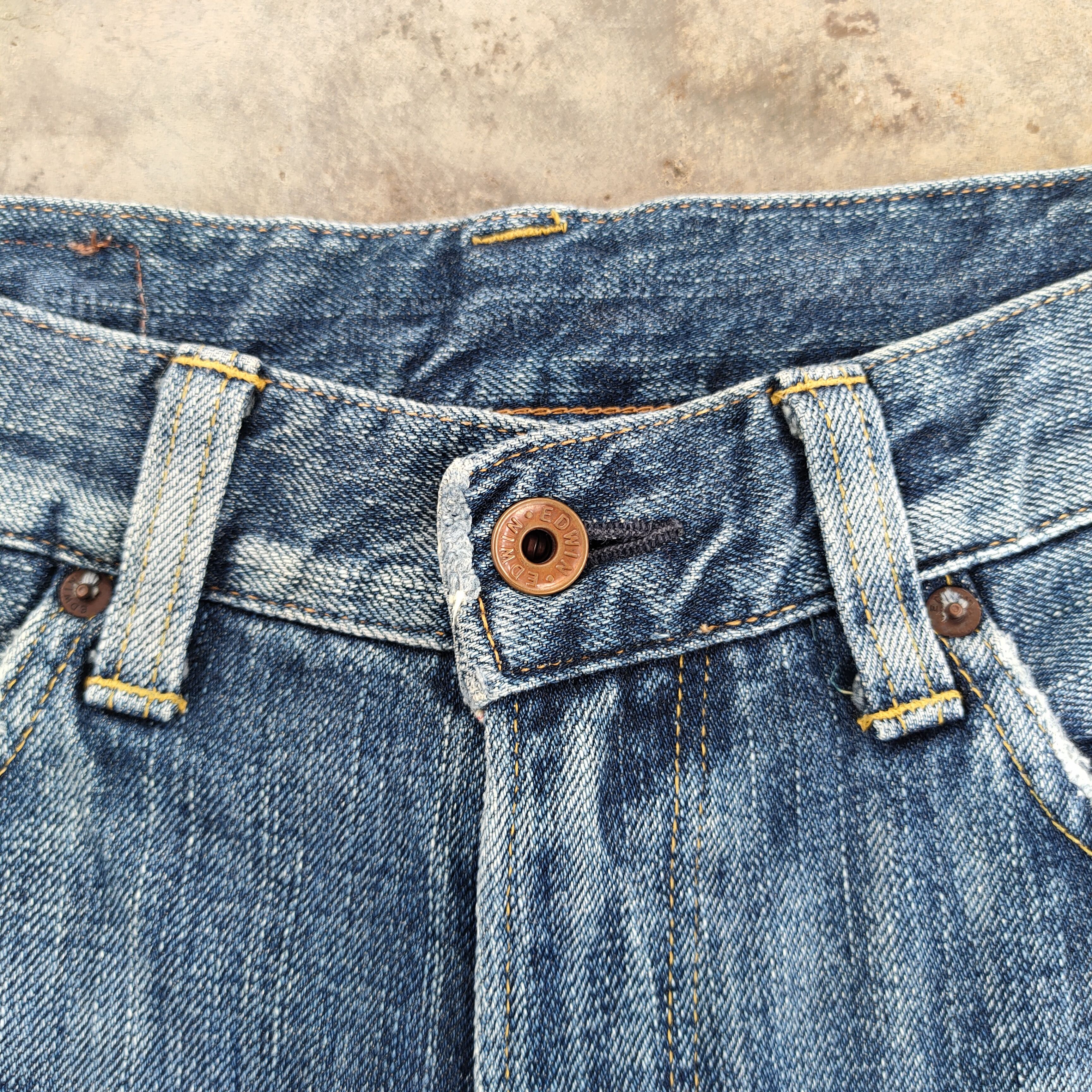 Edwin W31 VINTAGE EDWIN ORANGE TAG FADED DISTRESSED JEANS PANTS Size US 31 - 7 Thumbnail