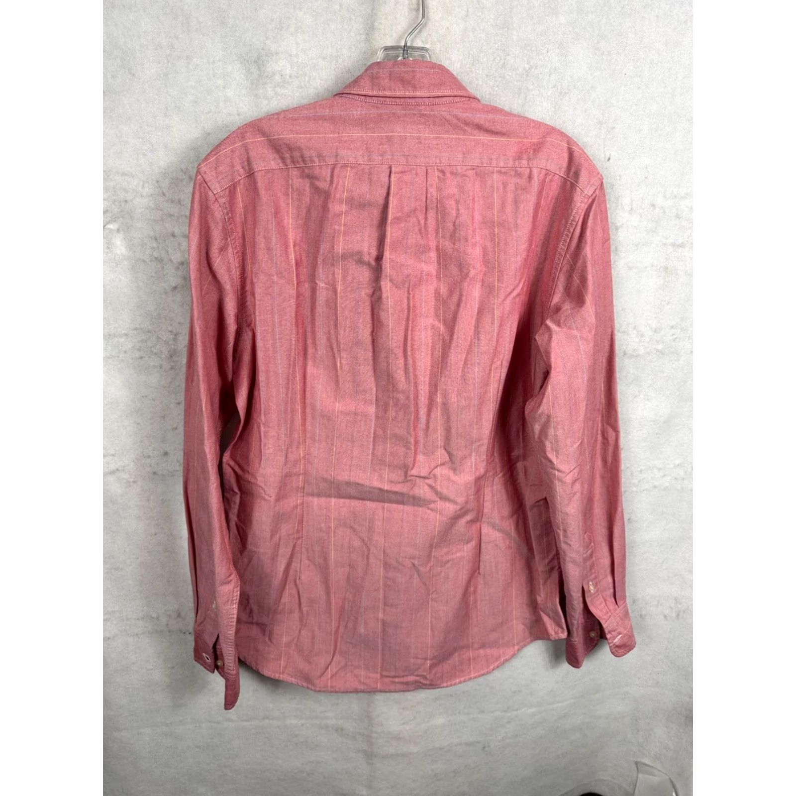 J.Crew J.Crew Slim Fit Button-Down Pink Striped Shirt Mens Medium 100% Pima Cotton Untucked Button-Up Front Pocket Casual Classic Size US M / EU 48-50 / 2 - 4 Thumbnail