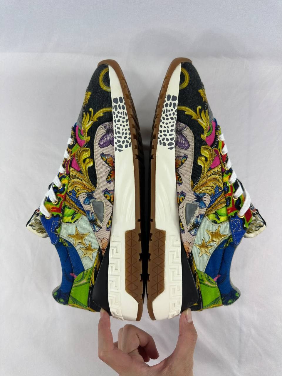 Versace Versace Achilles 'Baroque Print' Sneakers Size US 12 / EU 45 - 13 Thumbnail