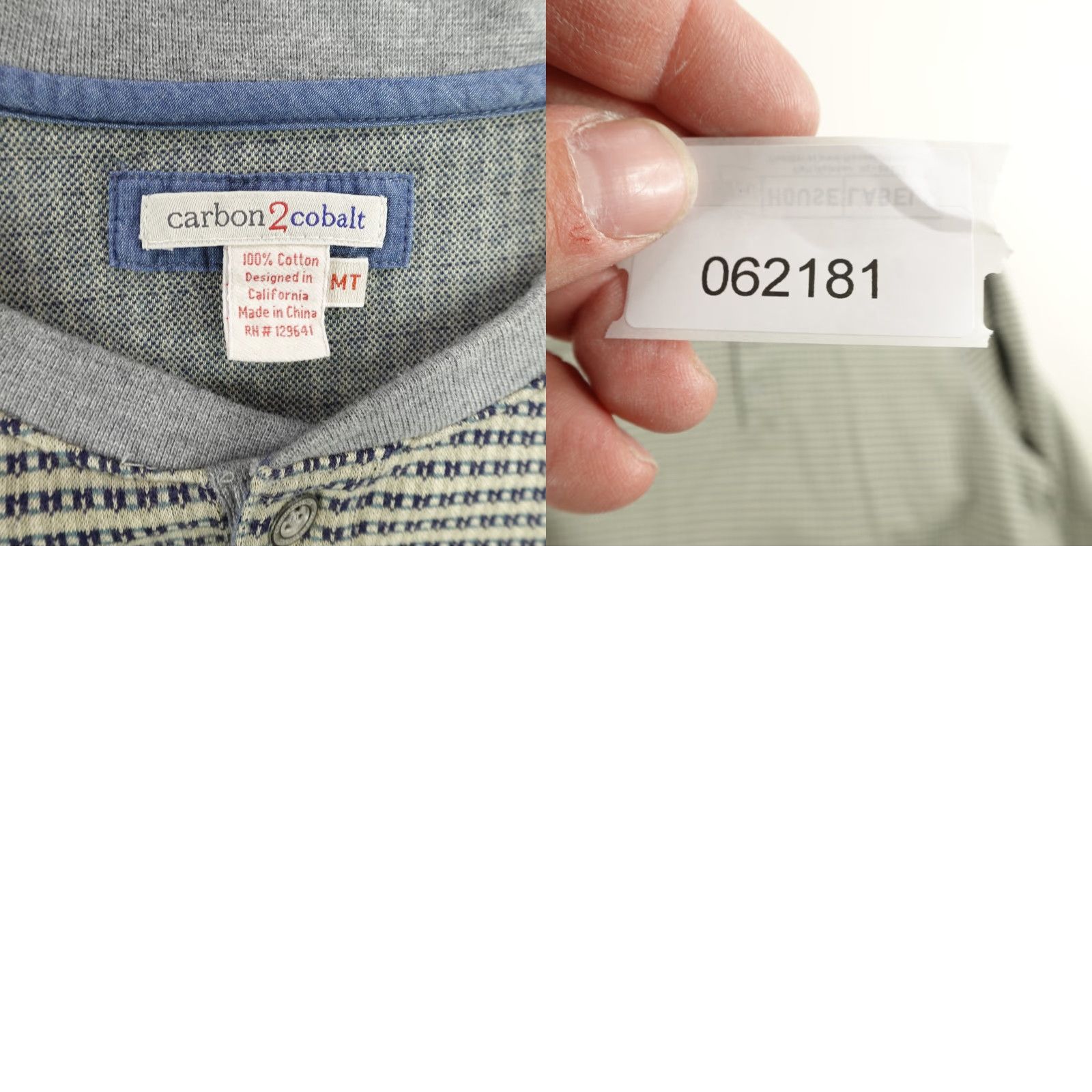 Carbon2Cobalt Carbon2Cobalt Gray Waffle Knit Henley Pullover Shirt Mens Medium Long Sleeve Casual Size US M / EU 48-50 / 2 - 8 Thumbnail