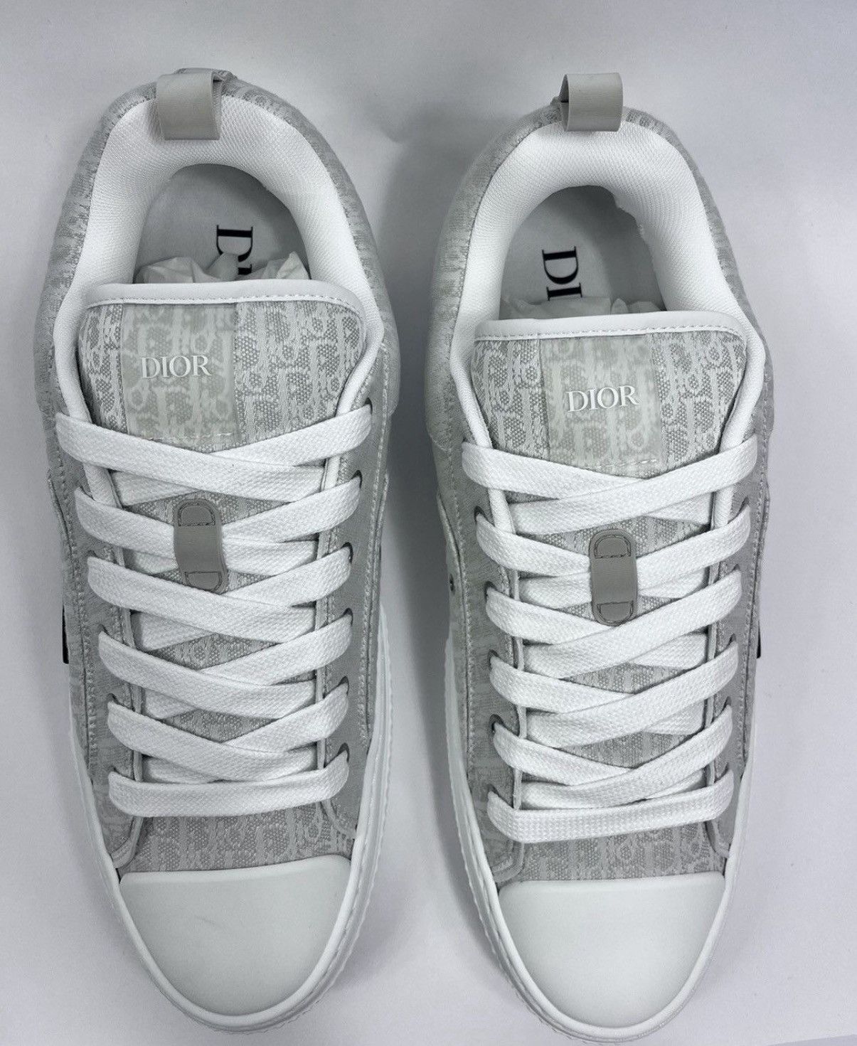 Dior B23 GREY SKATER DO CANVAS LOW TOP SNEAKERS Size US 13 / EU 46 - 2 Thumbnail