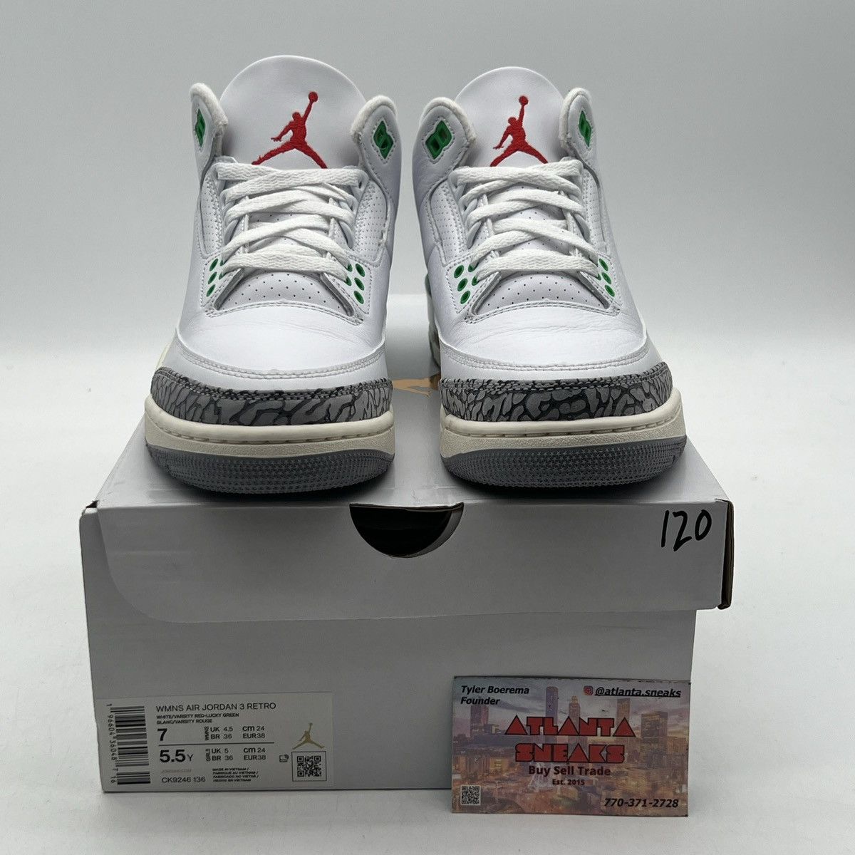 Jordan Brand Wmns air Jordan 3 lucky green Size US 7 / EU 40 - 2 Thumbnail