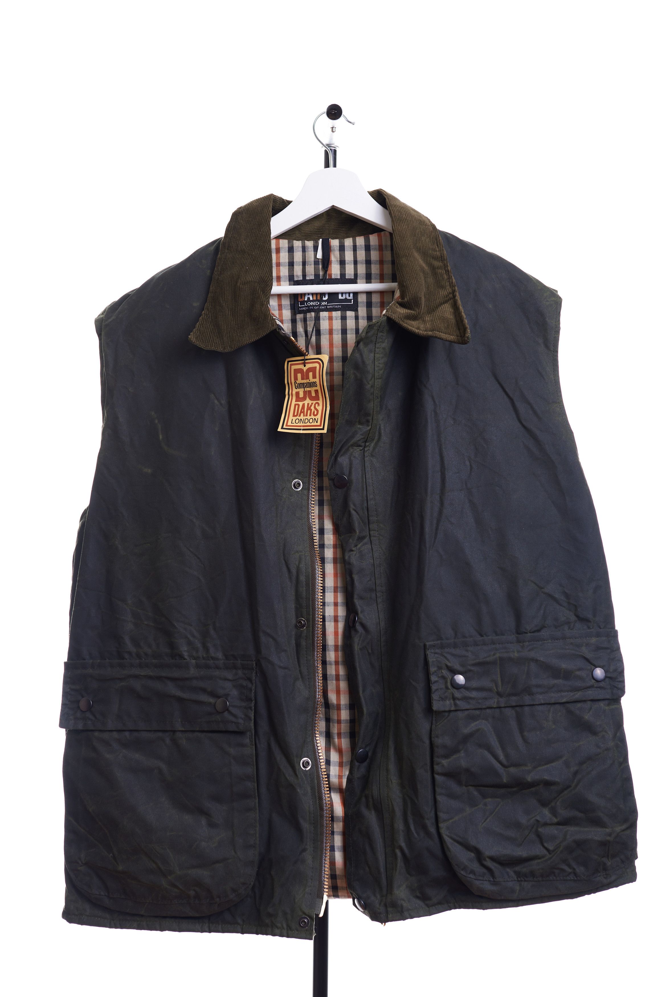 DAKS DAKS London Cupra Wax Waxed Jacket Vest Mens Size XL Green Size US XL / EU 56 / 4 - 1 Thumbnail