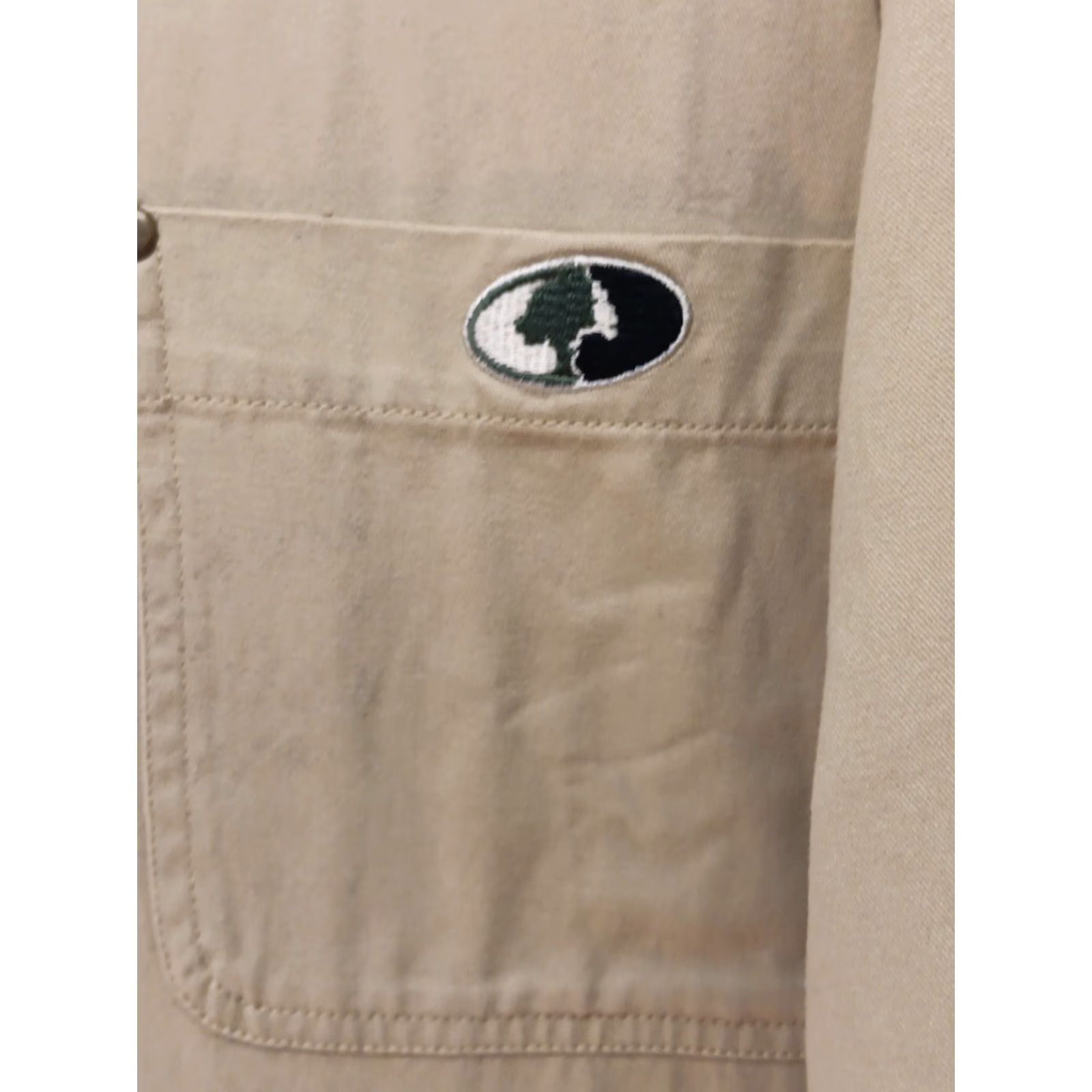 Vintage Mossy Oak Shirt-Jacket XL Beige Long Sleeve Button-Up Canvas Cotton Pocketed Regular Mens Size US XL / EU 56 / 4 - 4 Thumbnail