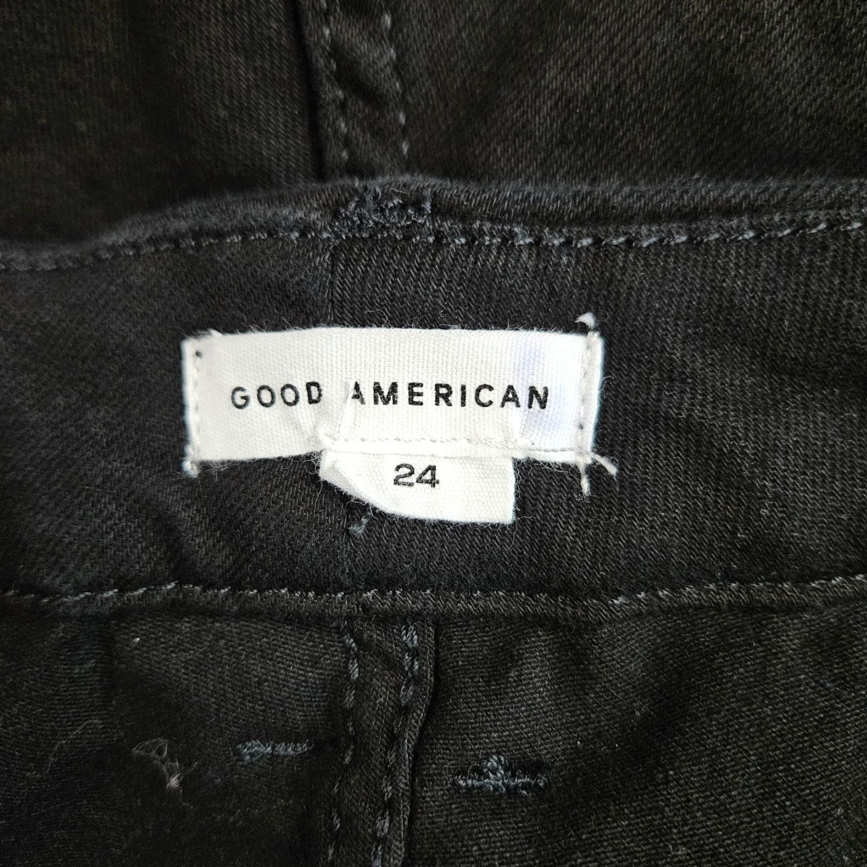 Good American Good American Jeans Womens Flare Jeans plus 24 Black Button Fly High Rise Size 42" / US 20 - 7 Thumbnail