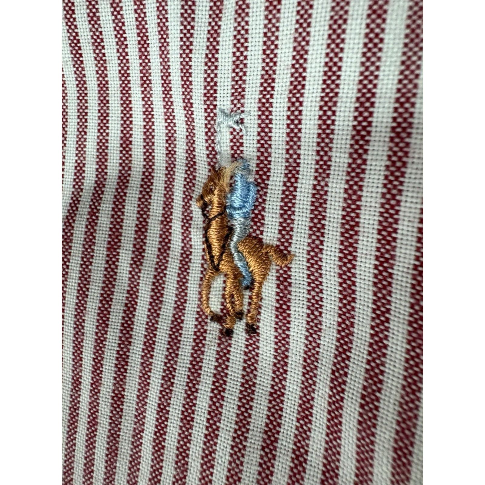 Vintage Vintage Knights Of Round Table Red/Wht Striped Button Up Men’s Size 15.5 Size US M / EU 48-50 / 2 - 3 Thumbnail