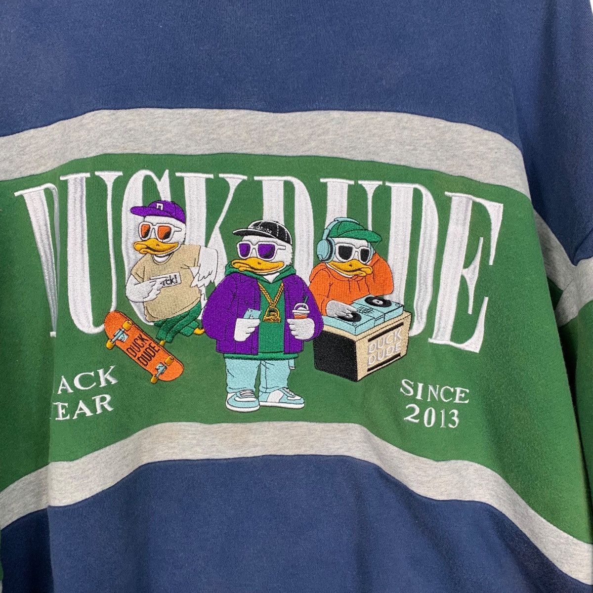Japanese Brand B ONE SOUL Duck Dude Quack Wear Sweatshirt #1920-C83 Size US XXL / EU 58 / 5 - 10 Thumbnail