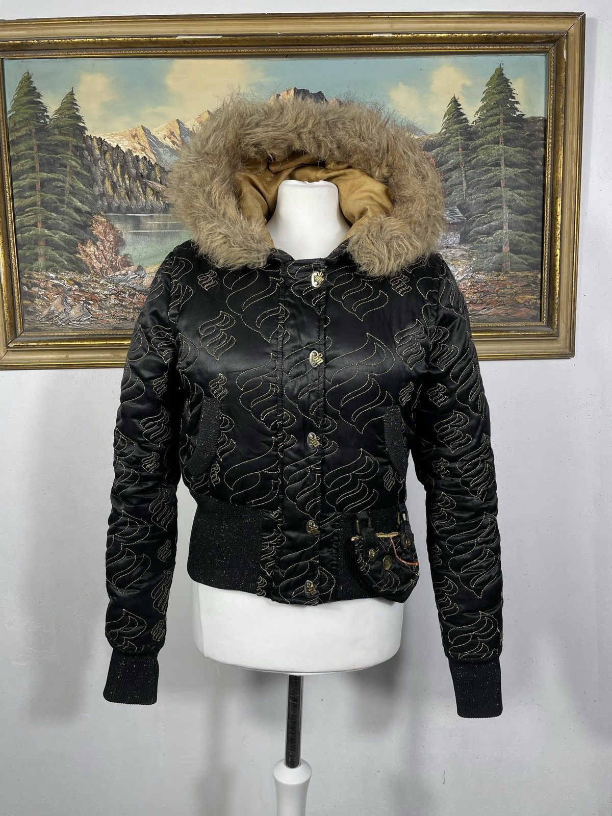 Rocawear × Vintage Rocawear Retro 00s Baggy Loose Bomber AOP All Over Print Size M / US 6-8 / IT 42-44 - 3 Thumbnail