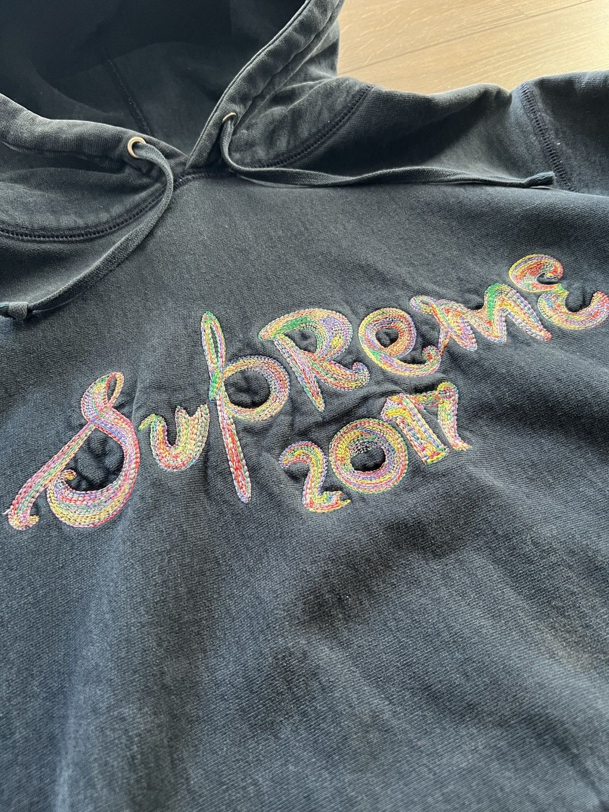 Supreme Supreme Brush 2017 Hoodie FW17 Navy Size US M / EU 48-50 / 2 - 3 Thumbnail