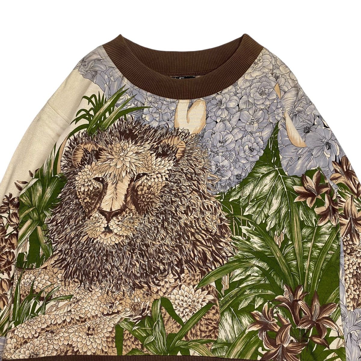 Salvatore Ferragamo Salvatore Ferragamo Allover Lion Sweatshirt Size US M / EU 48-50 / 2 - 2 Thumbnail