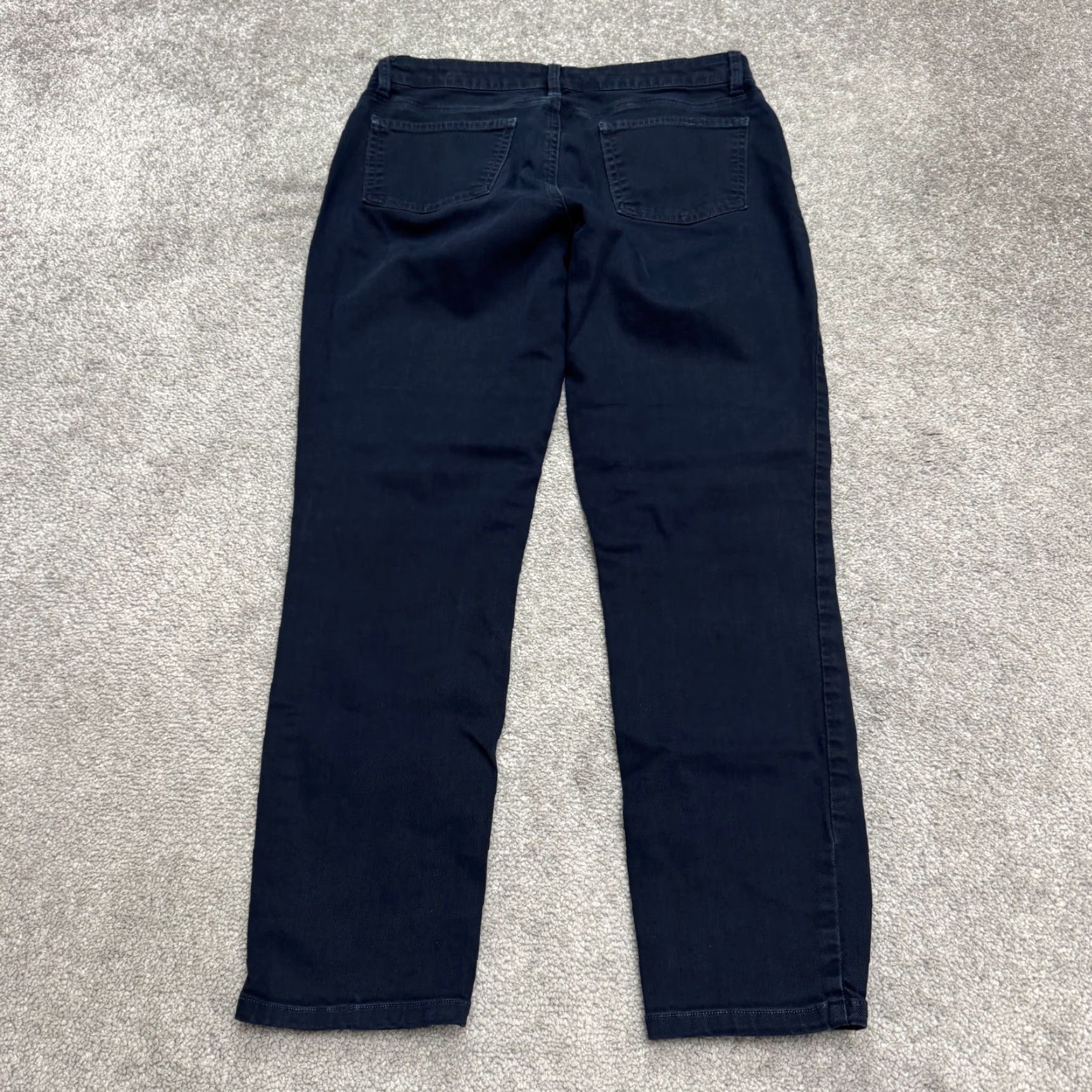 Eileen Fisher Eileen Fisher Womens Organic Coton Low Rise Slim Fit Chino Pants 6P Navy Blue Size 28" / US 6 / IT 42 - 2 Thumbnail