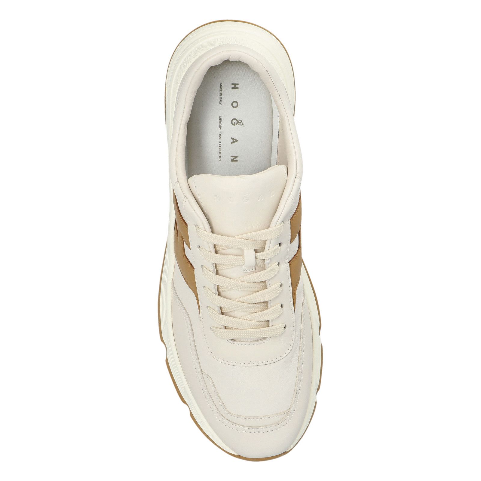 Tod's HOGAN Hyperlight Beige Leather Sneakers New & Authentic (Men Size US 9 / EU 42 - 4 Thumbnail