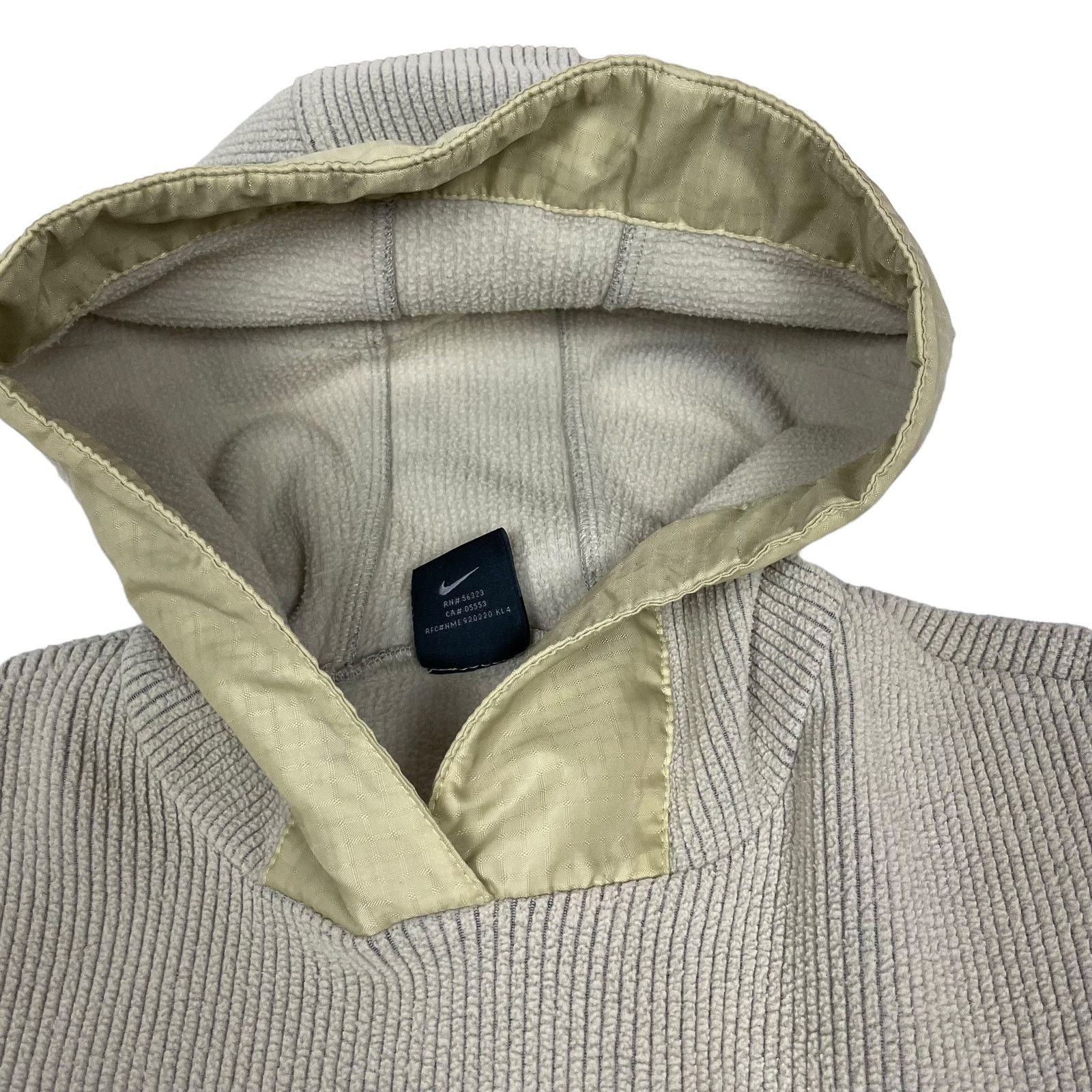 Nike × Vintage Nike Mens Beige Polyester Fleece Lined Pullover Hoodie Small Size US S / EU 44-46 / 1 - 4 Thumbnail
