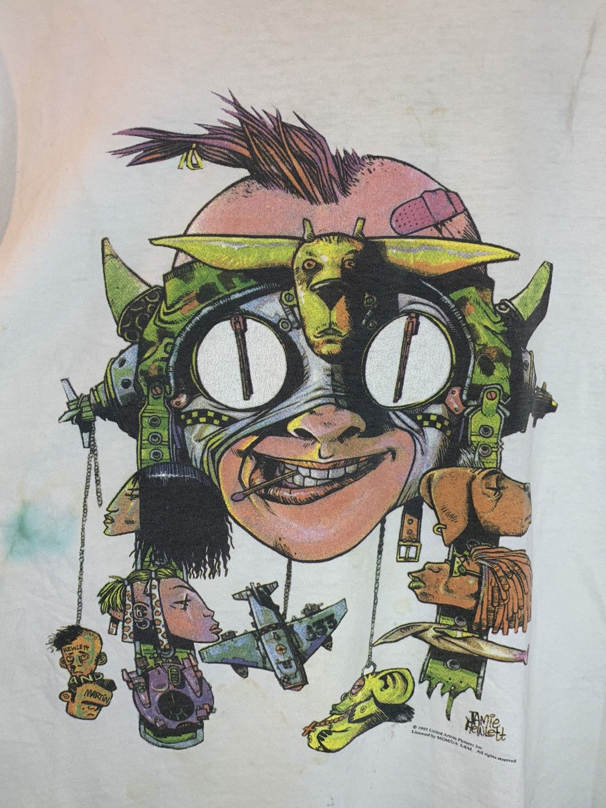 Vintage RARE Vintage 90’s Tank Girl Bollocks To This Comic Art Shirt Size US XL / EU 56 / 4 - 3 Thumbnail