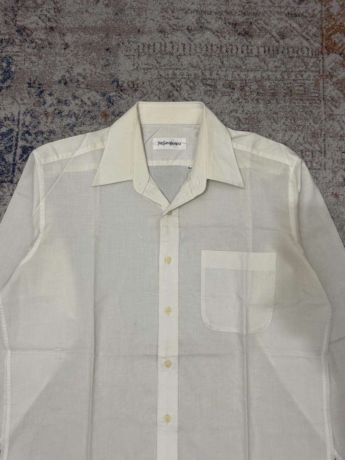 Saint Laurent Paris × Vintage × Yves Saint Laurent Vintage YvesSaintLaurent White Buttom Shirt Size US M / EU 48-50 / 2 - 4 Thumbnail