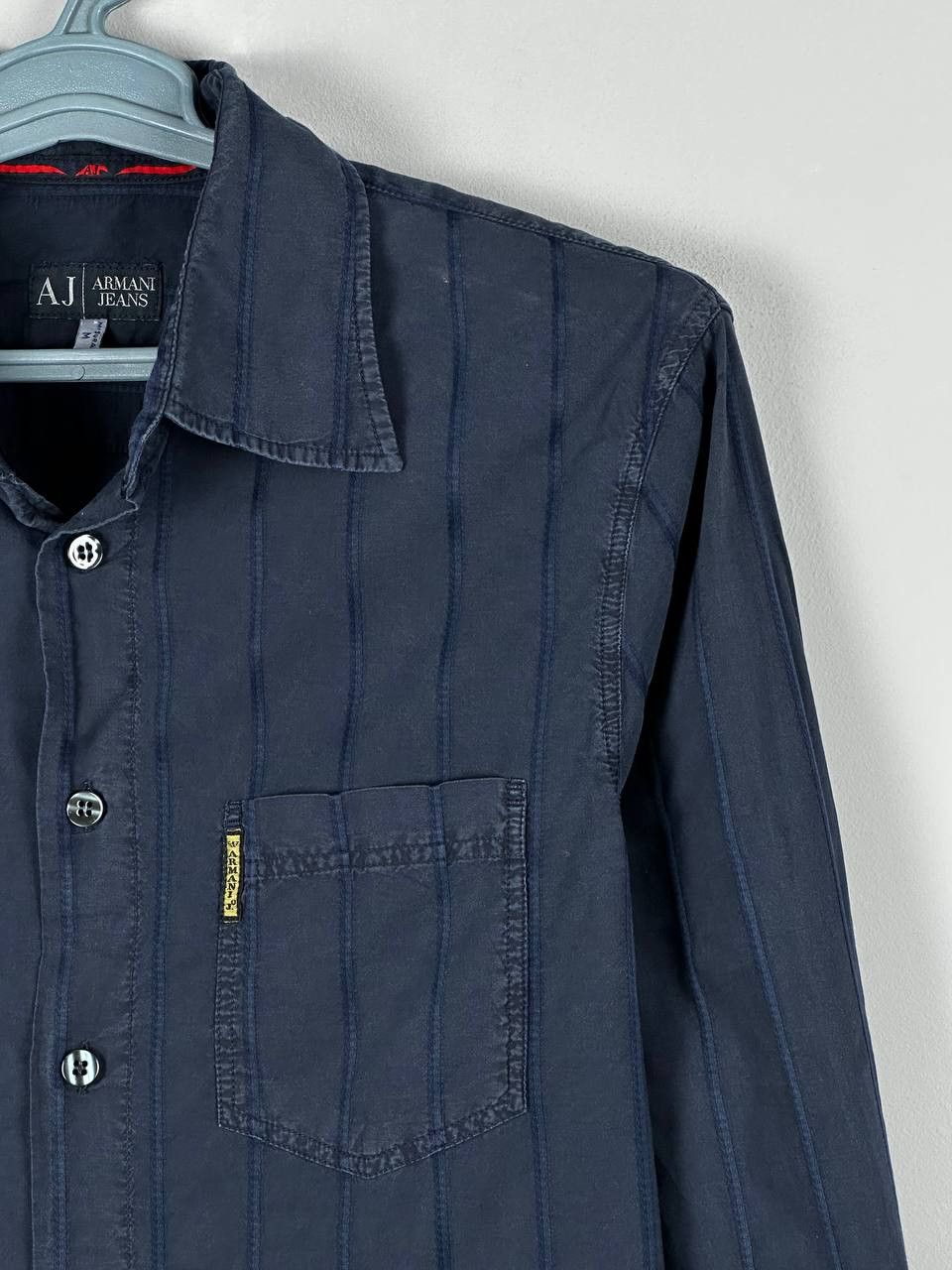 Armani Vintage Armani Jeans Striped Avant Garde Shirt Size US M / EU 48-50 / 2 - 4 Thumbnail
