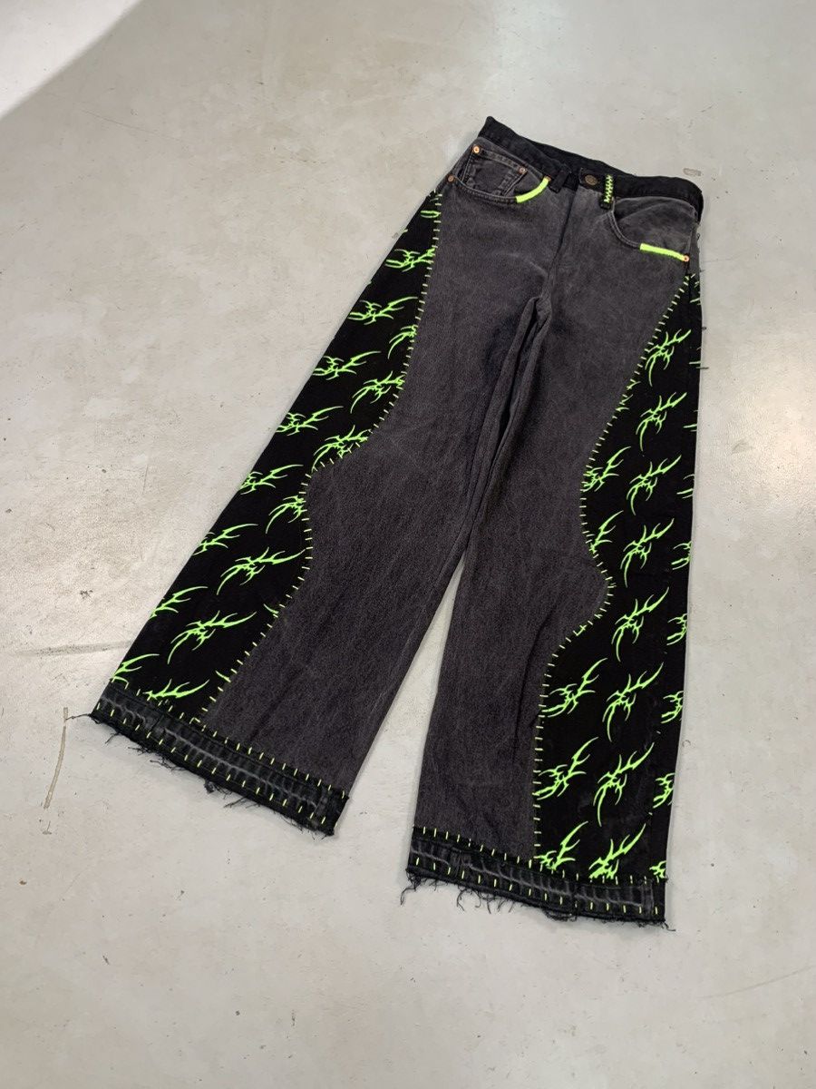 Levi's upcycled neon thread printed baggy fit denim Size US 30 / EU 46 - 1 Thumbnail