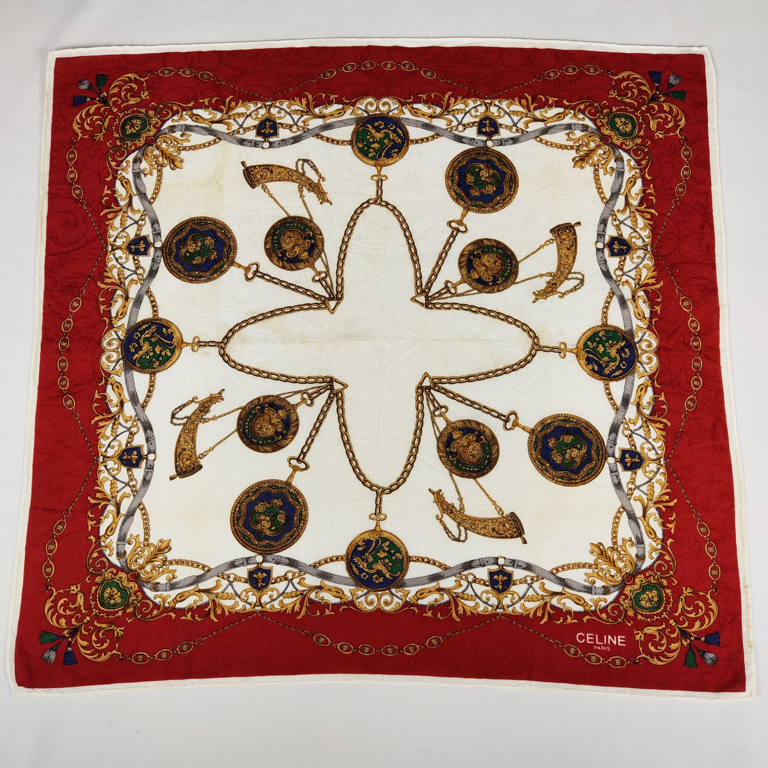 Celine × Vintage Celine Handkerchief / Neckerchief / Bandana FZ570 Size ONE SIZE - 3 Thumbnail