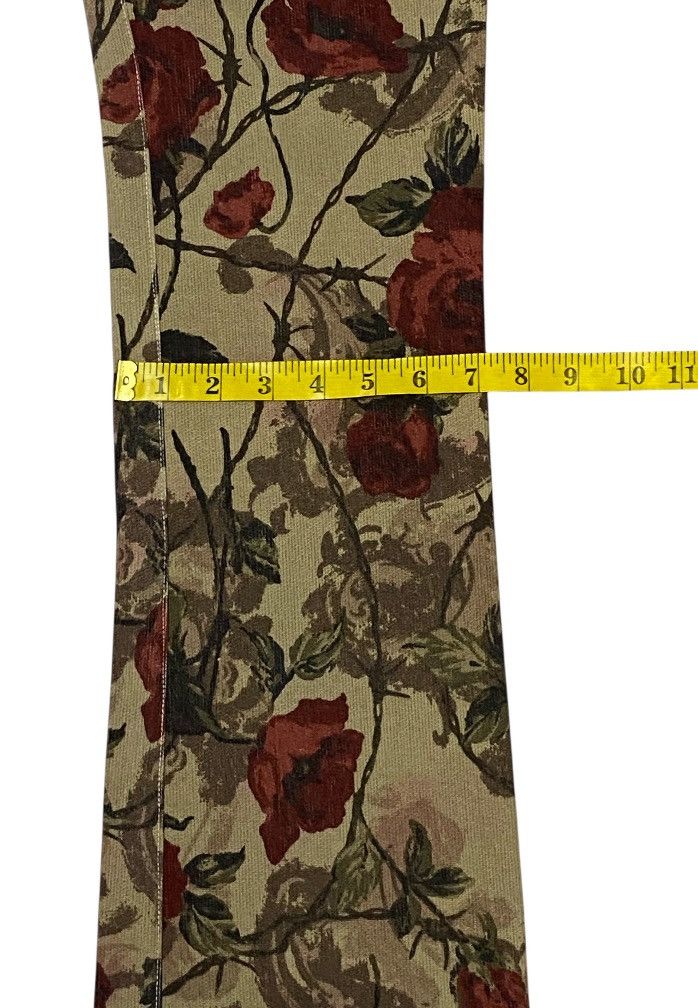 Tornado Mart 💃 Tornado Mart Japan Flare Printed Flower Stretch Jeans Size 28" / US 6 / IT 42 - 18 Thumbnail