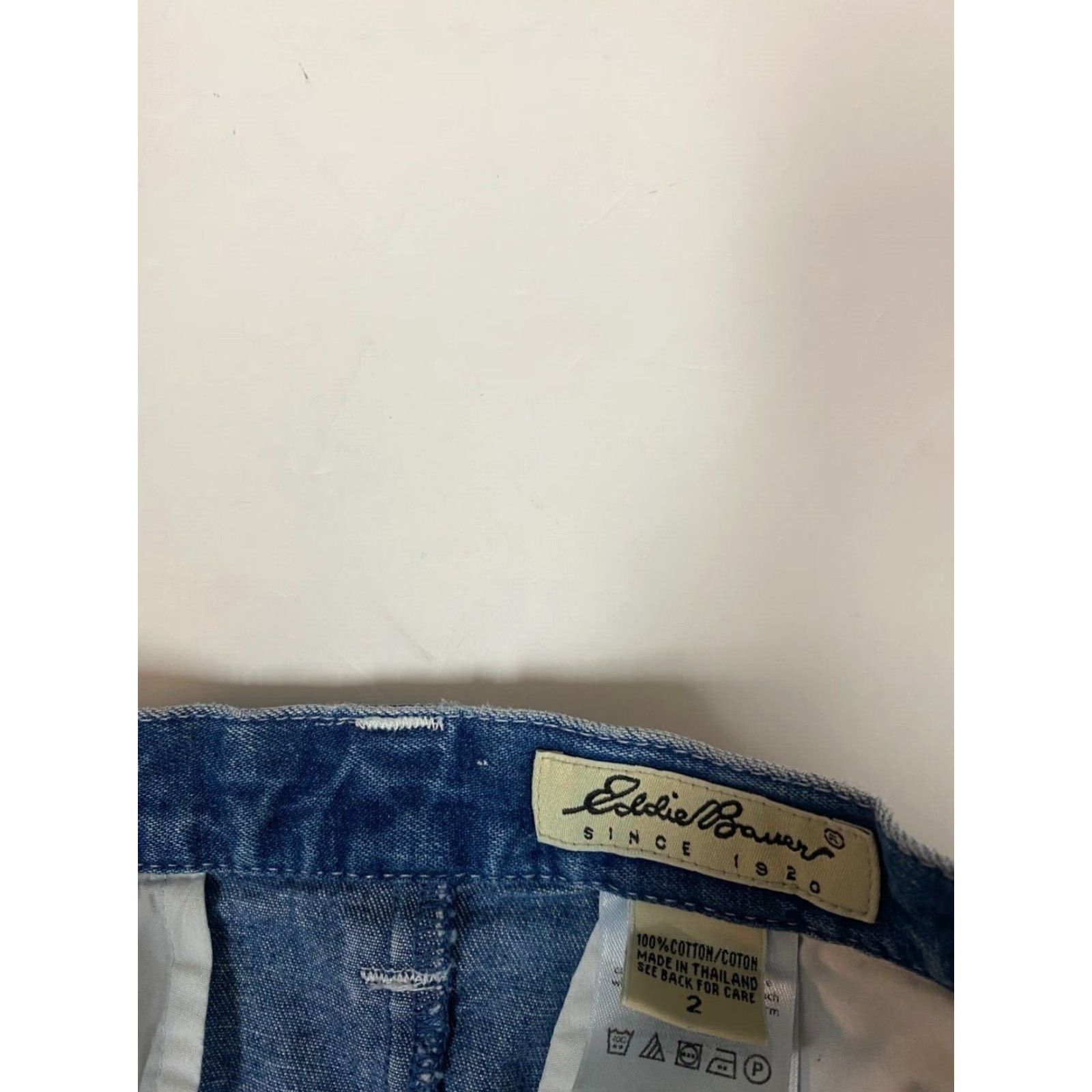 Eddie Bauer Eddie Bauer Skirt Women Knee Length A-Line Denim Blue Polyester Ruffle Lined Casual 2 Regular Size 2 Blue Vintage: No Size 26" / US 2 / IT 38 - 4 Thumbnail