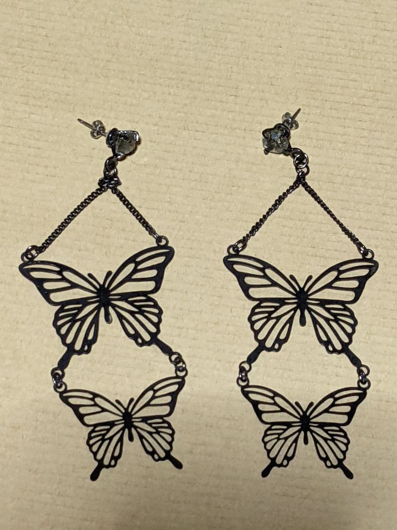 HYSTERIC GLAMOUR Butterfly Earrings Black One Size