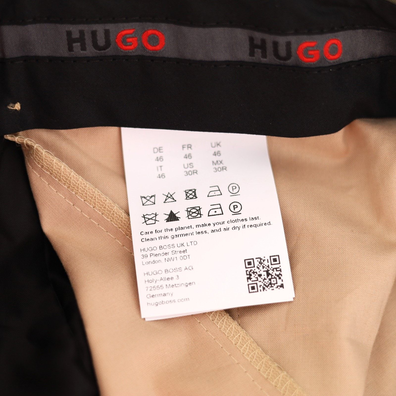 Hugo Boss Hugo Boss Men's Dark Beige Wool Blend Dress Pants Size 30R Size US 30 / EU 46 - 8 Thumbnail