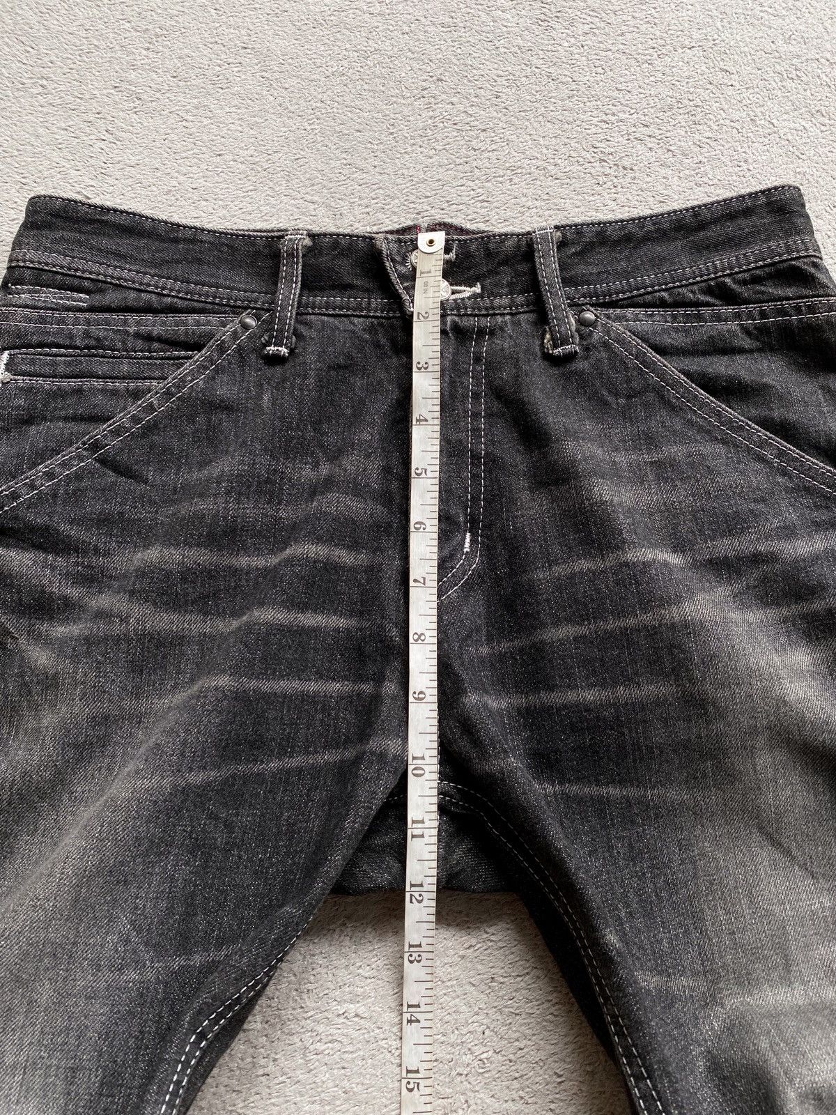 If Six Was Nine 💥Sick💥 Roen Wing Denim Flare Jeans Size US 31 - 19 Thumbnail
