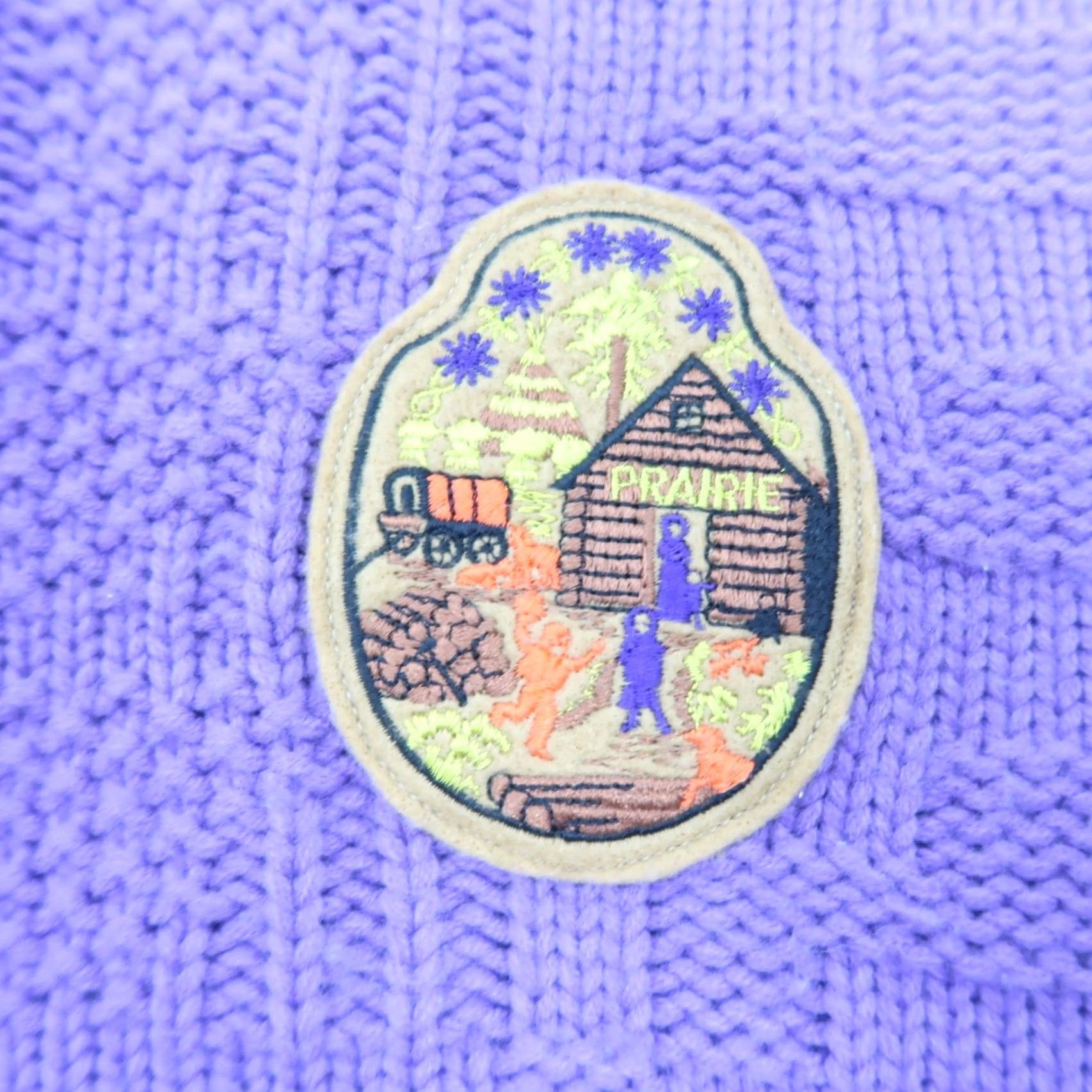 Vintage VINTAGE Lycee Mixte purple fair isle acrylic knit sweater Women M Size M / US 6-8 / IT 42-44 - 2 Thumbnail