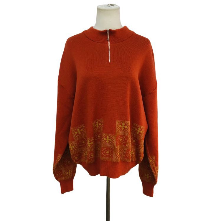 Dior Christian Dior Patterned Zip Sweater M Size US M / EU 48-50 / 2 - 1 Thumbnail