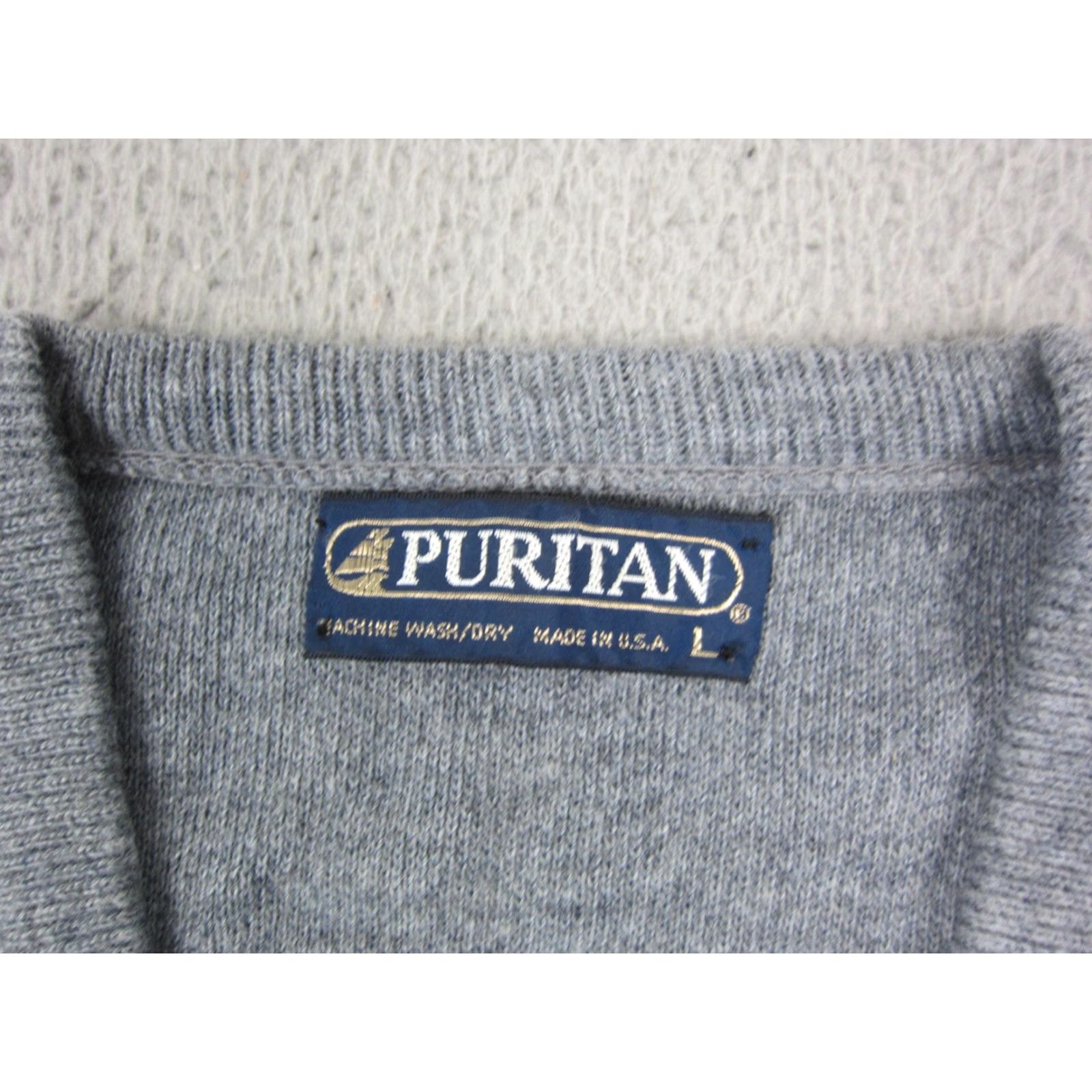 Vintage VINTAGE Puritan Sweater Vest Mens L Blue Argyle Knit V-Neck USA 70s Dress, Casual, Workwear, Business, Formal, Party/Cocktail Size US L / EU 52-54 / 3 - 3 Thumbnail
