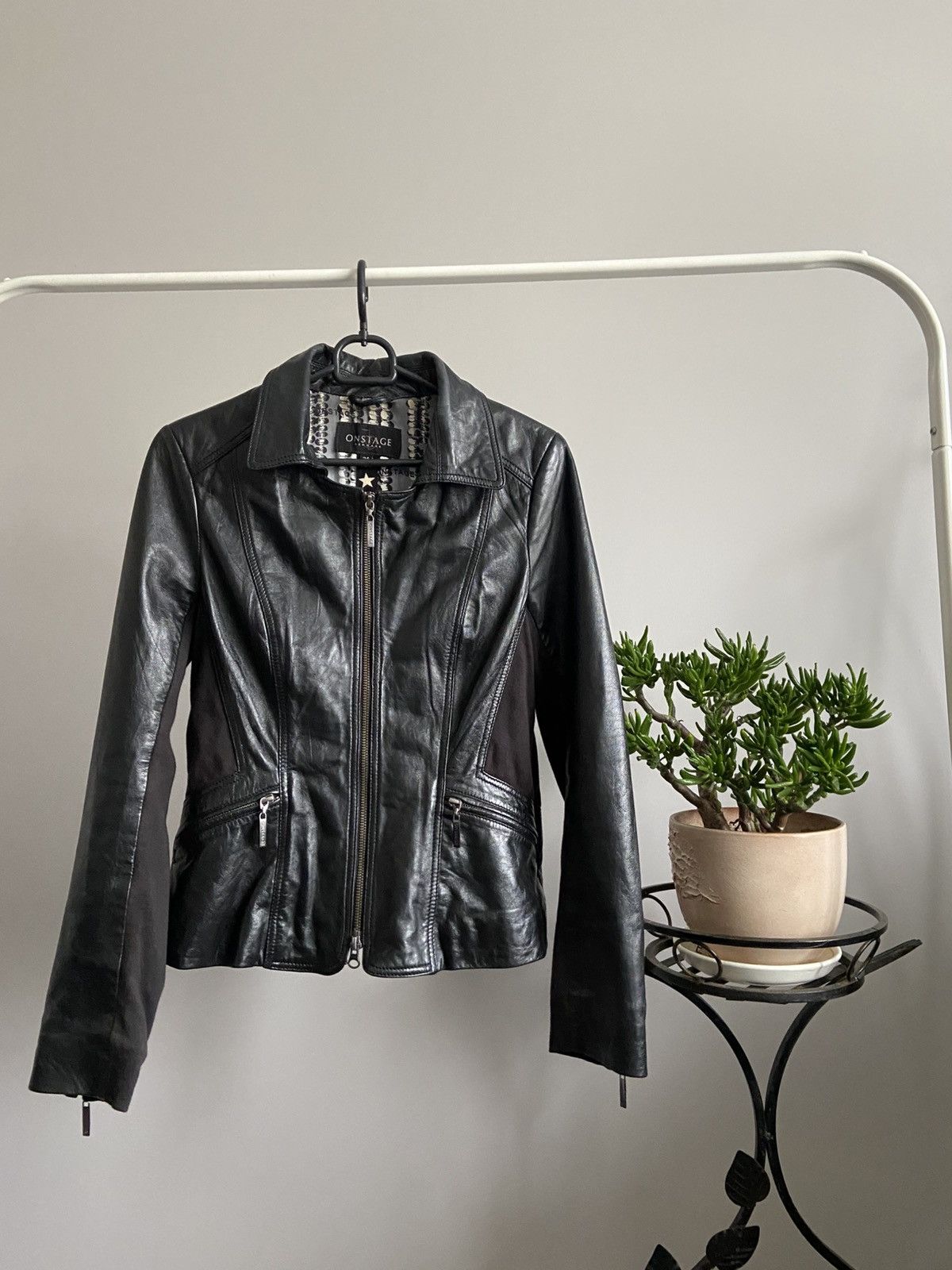 Other Onstage black Leather Jacket Size S / US 4 / IT 40 - 1 Thumbnail