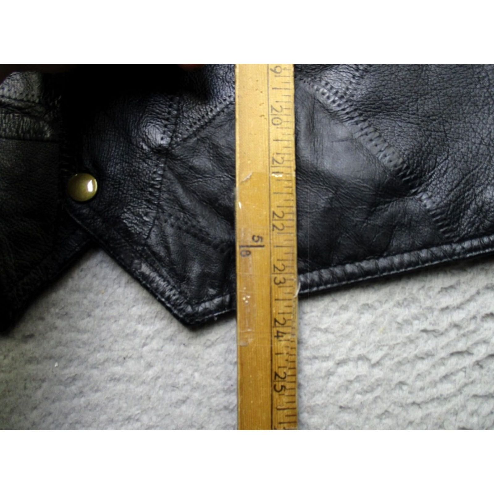 Vintage Italian Stone Design Leather Vest Mens Medium Black Biker Genuine Patchwork Size US M / EU 48-50 / 2 - 4 Thumbnail