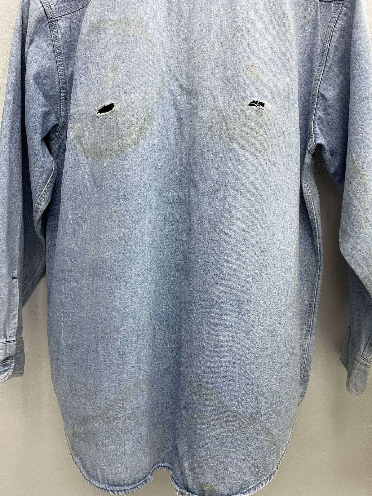 Sugar Cane Vintage Sugar Cane Double Pocket Work Shirt Distressed Size US XL / EU 56 / 4 - 8 Thumbnail