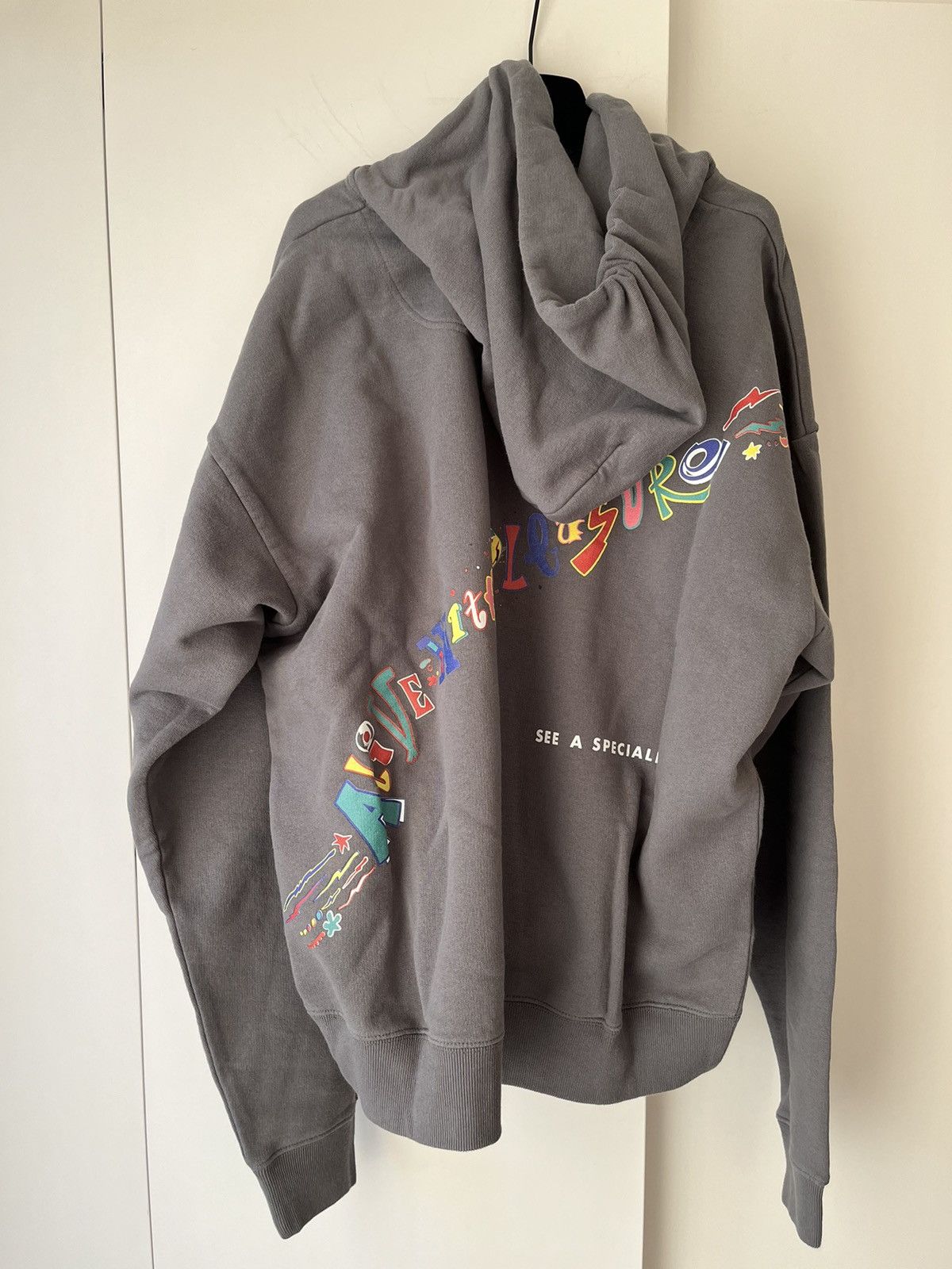 image of Martine Rose Martin Rose Oversize Alive With Pleasure Hoodie in Grey, Men's (Size Small)