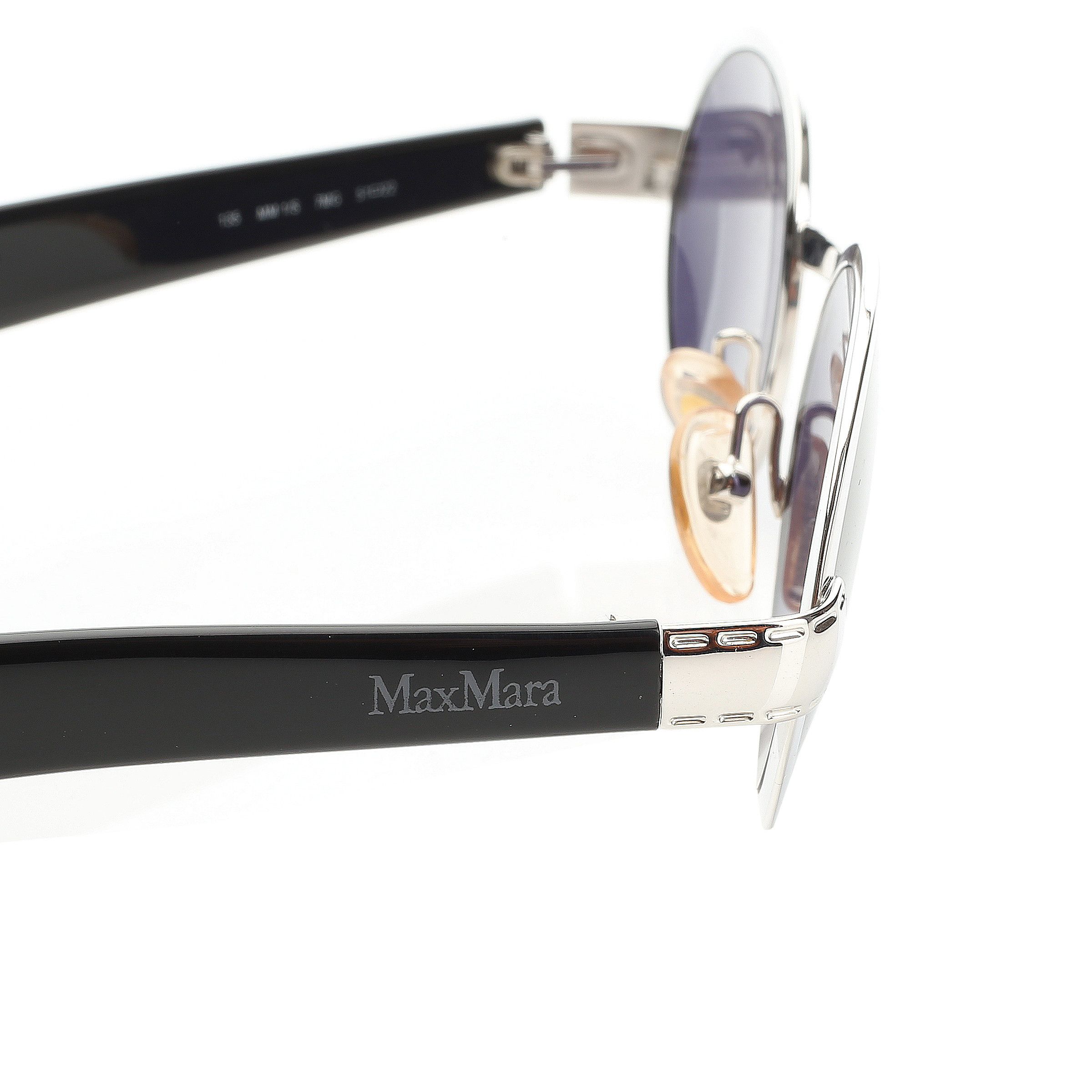Max Mara Max Mara 90's Silver & Black Oval Frame Sunglasses Size ONE SIZE - 2 Thumbnail