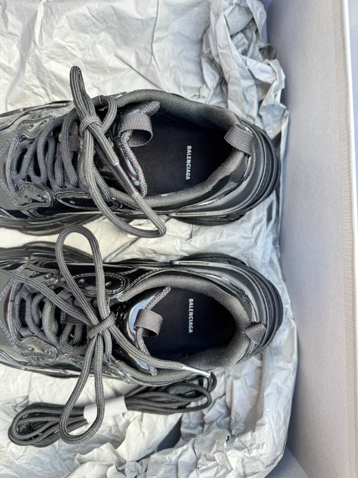 Balenciaga Balenciaga Triple S Patent Leather Black EU 42 UK 8 US 9 Size US 9 / EU 42 - 6 Thumbnail