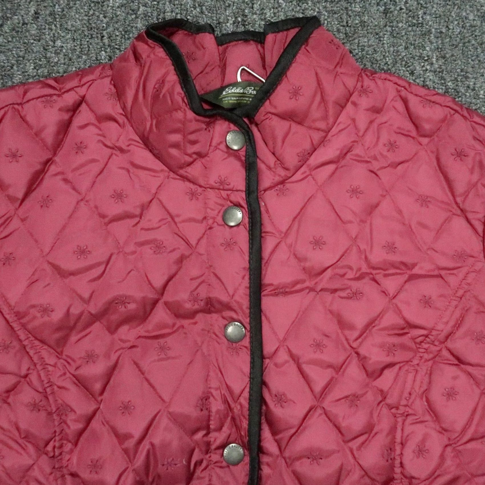 Eddie Bauer Eddie Bauer Jacket Womens Large Tall Pink Goose Down 650 Fill Power Snap Button Jacket Size L / US 10 / IT 46 - 2 Thumbnail