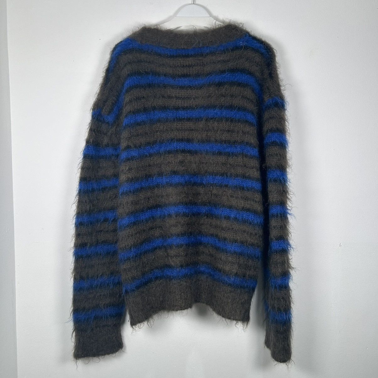 Marni ⭐️ Marni Mohair Cardigan Fuzzy Wuzzy Grey Stripe⭐️ Size US L / EU 52-54 / 3 - 2 Thumbnail