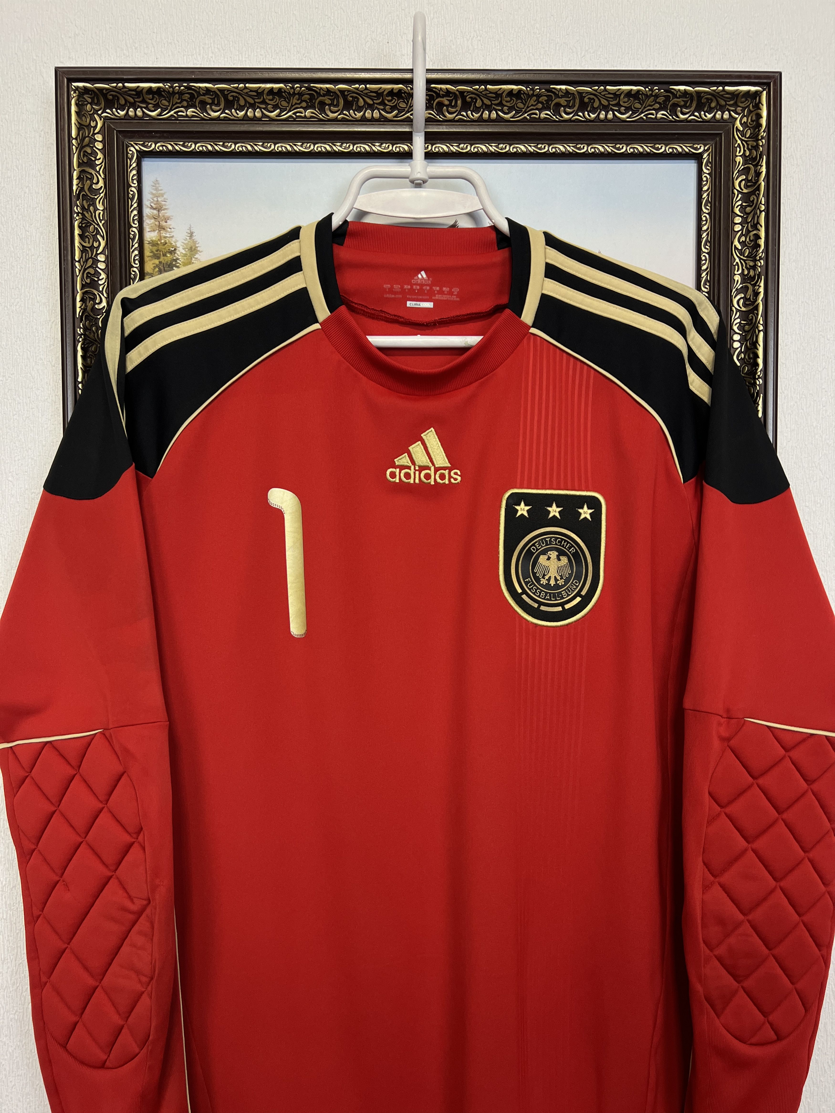 Adidas Germany Goalkeeper football shirt Soccer #1 Adler Jersey Size US S / EU 44-46 / 1 - 2 Thumbnail