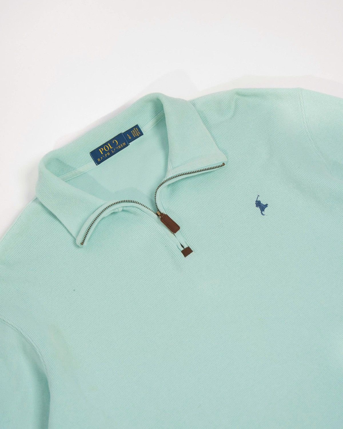 Polo Ralph Lauren Polo Ralph Lauren Quarter -zip Blue Mint Size US M / EU 48-50 / 2 - 2 Thumbnail
