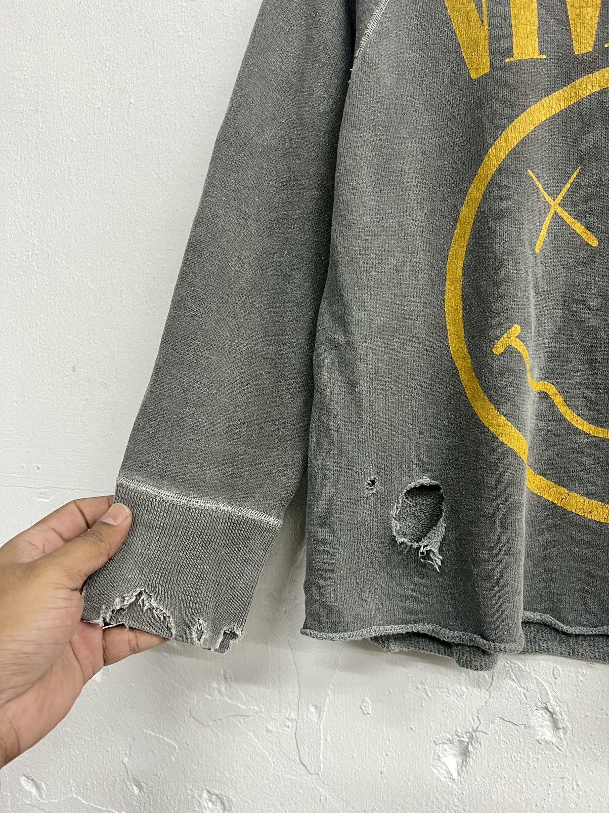 Japanese Brand RNA INC VIVARNA GRUNGE RIPPED LONGSLEEVE SWEAT Size US M / EU 48-50 / 2 - 4 Thumbnail