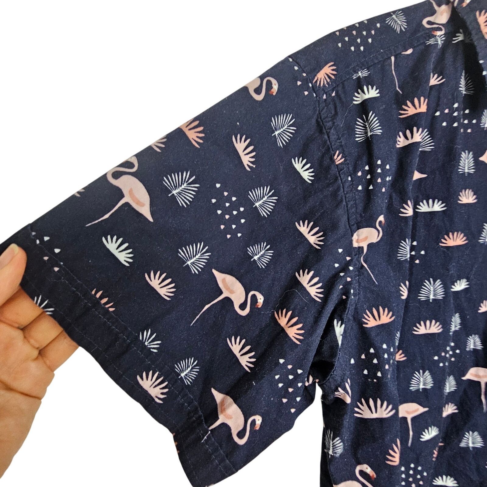 FUZZI Uzzi Amphibious Gear Mens Pink Flamingo Print Shirt Size M Size US M / EU 48-50 / 2 - 4 Thumbnail