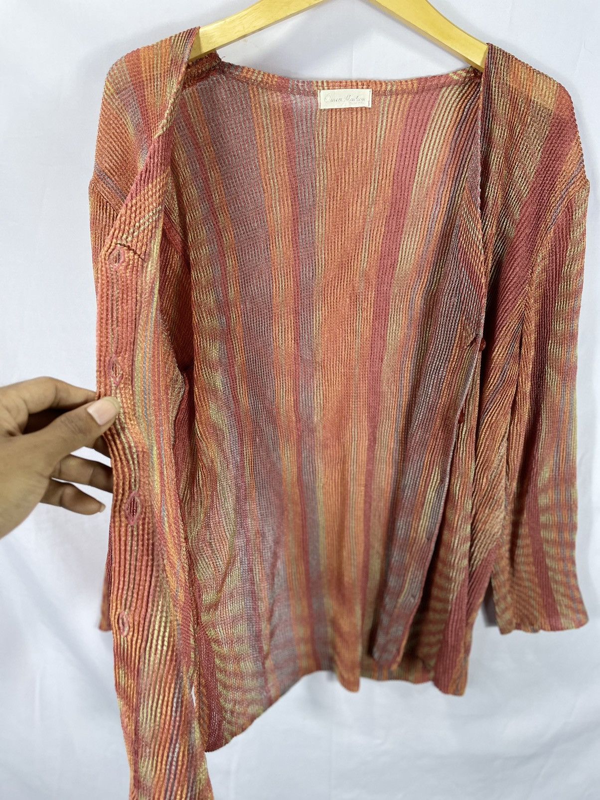 Issey Miyake × Japanese Brand × Vintage Vintage Queen Madam pleated like cardigan issey styled Size M / US 6-8 / IT 42-44 - 3 Thumbnail