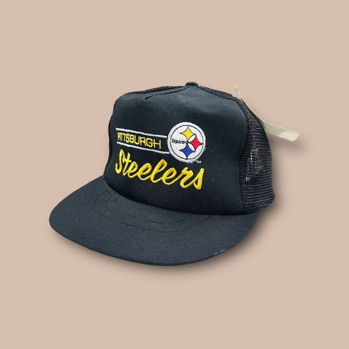 NFL Vintage 80's-90's pittsburgh Steelers Trucker Snapback Hat Size ONE SIZE - 1 Thumbnail