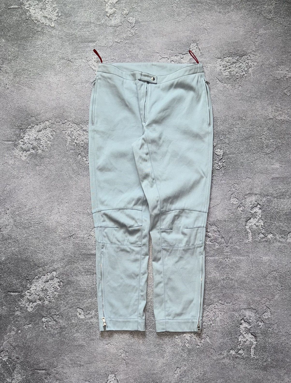 Prada × Vintage Prada 42 blue zip vintage sweat pant trouser chino zip jean Size 28" / US 6 / IT 42 - 4 Thumbnail